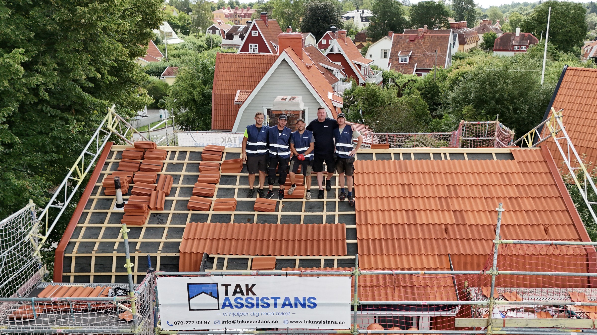 TakAssistans taklag på plats i Stockholm